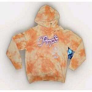 Prps Men's Orange Graphic French Terry Hooded Sweatshirt Size XL